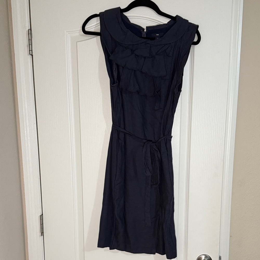 GAP Navy Ruffle Mini Dress
